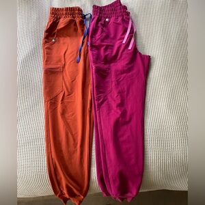 2 pair Figs High rise Zamora jogger small